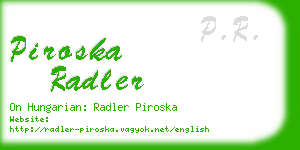 piroska radler business card